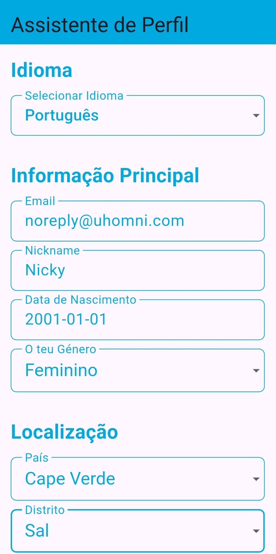 Registo e dados